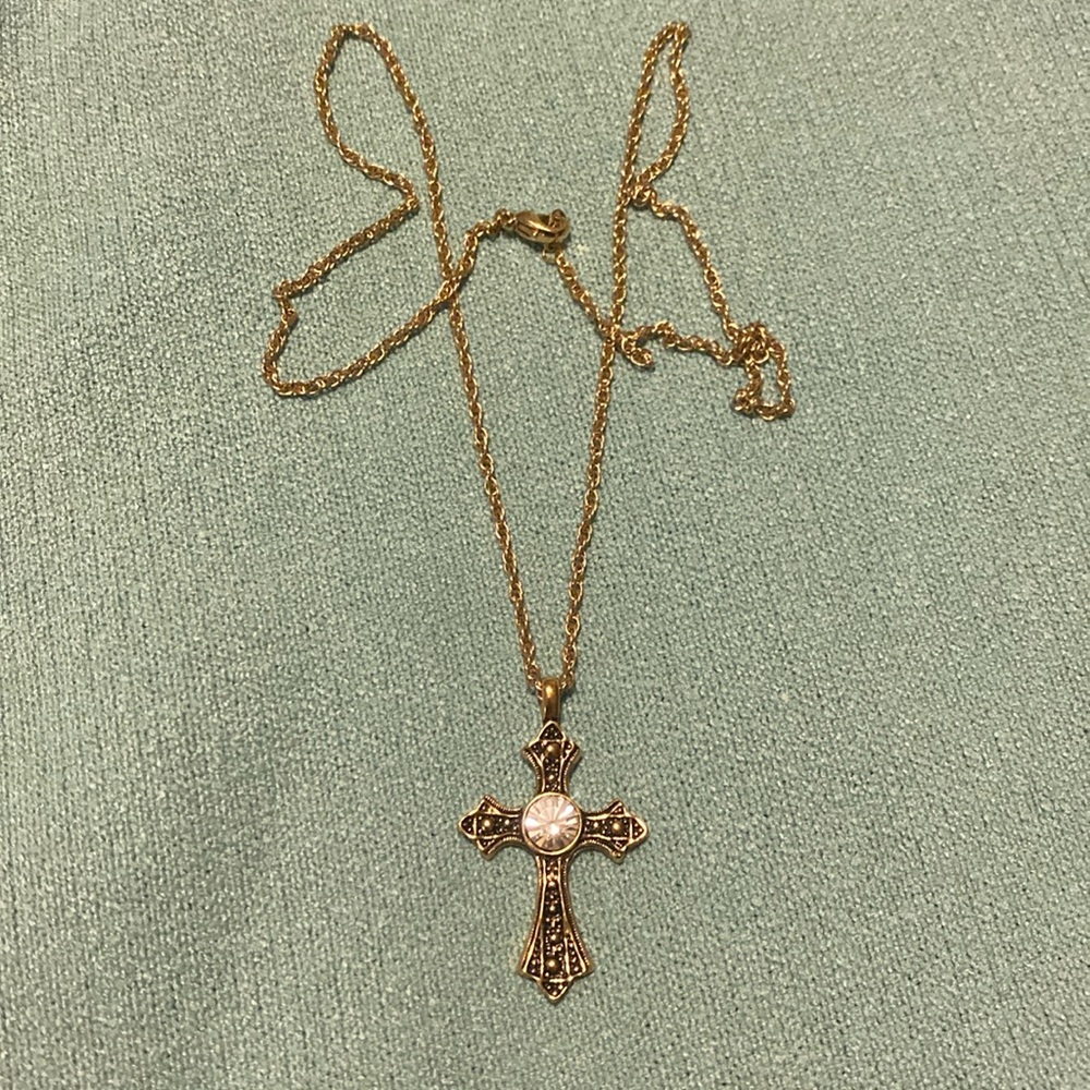 Gem Cross Necklace